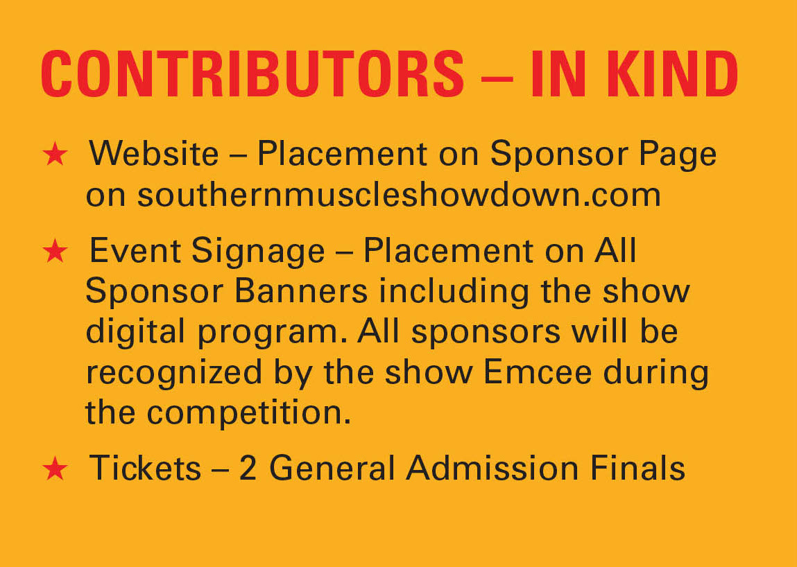 Contributor Southern Muscle Showdown