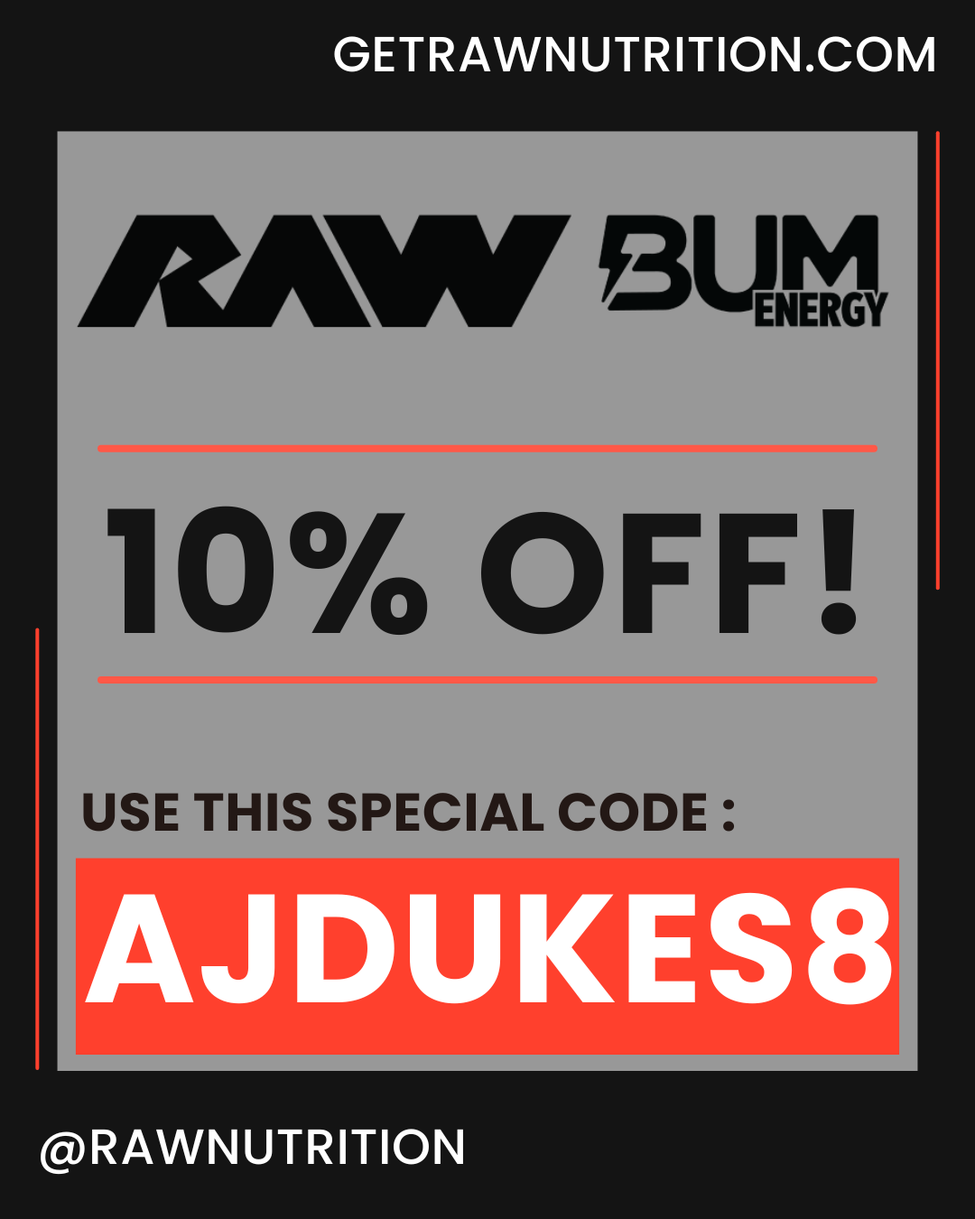 sms & sns promo ad raw bum energy